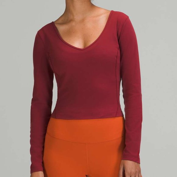 lululemon Align Long Sleeve Shirt Mulled Wine Size 12 - Picture 2 of 9